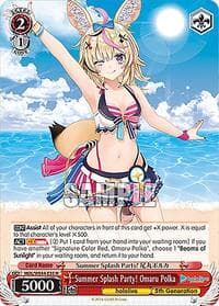 Summer Splash Party! Omaru Polka - hololive production Summer Collection Premium Booster - Weiss Schwarz card