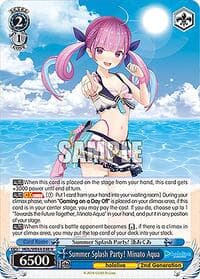 Summer Splash Party! Minato Aqua - hololive production Summer Collection Premium Booster - Weiss Schwarz card