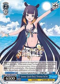 Summer Splash Party! Ninomae Ina'nis - hololive production Summer Collection Premium Booster - Weiss Schwarz card