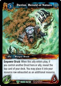 Davius, Herald of Nature - Throne of the Tides - WoW card