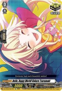 Hello, Happy World! Kokoro Tsurumaki (EX) - DZ-BT03: Dimensional Transcendence - Cardfight Vanguard card