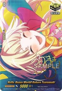 Hello, Happy World! Kokoro Tsurumaki (EX) (Foil) - DZ-BT03: Dimensional Transcendence - Cardfight Vanguard card
