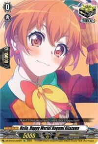 Hello, Happy World! Hagumi Kitazawa (EX) - DZ-BT03: Dimensional Transcendence - Cardfight Vanguard card