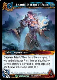 Shanla, Herald of Faith - Throne of the Tides - WoW card