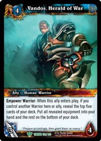 Vandos, Herald of War - Throne of the Tides - WoW card