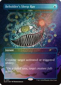 Beholder's Sleep Ray - Stifle (Rainbow Foil) - Secret Lair Drop Series - Magic: The Gathering card