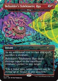 Beholder's Telekinetic Ray - Fling - Secret Lair Drop Series - Magic: The Gathering card