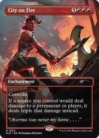 City on Fire - Secret Lair Drop Series - Magic: The Gathering card