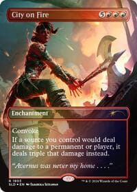City on Fire (Rainbow Foil) - Secret Lair Drop Series - Magic: The Gathering card
