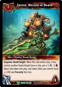 Zarixx, Herald of Death - Throne of the Tides - WoW card