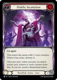 Malefic Incantation (Red) - Rosetta - Flesh and Blood TCG card