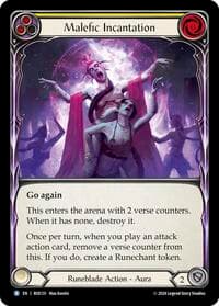 Malefic Incantation (Yellow) - Rosetta - Flesh and Blood TCG card