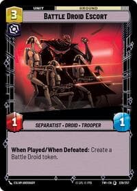 Battle Droid Escort - Twilight of the Republic - Star Wars: Unlimited card
