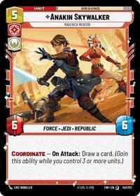 Anakin Skywalker - Maverick Mentor - Twilight of the Republic - Star Wars: Unlimited card