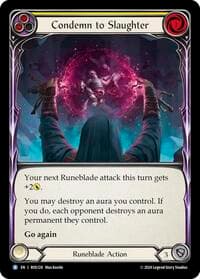 Condemn to Slaughter (Yellow) - Rosetta - Flesh and Blood TCG card