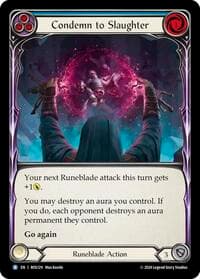 Condemn to Slaughter (Blue) - Rosetta - Flesh and Blood TCG card