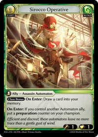 Sirocco Operative - Promotional Cards - Grand Archive TCG card