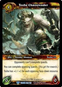 Toshe Chaosrender - Throne of the Tides - WoW card