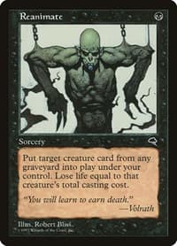 Reanimate - Tempest - Magic: The Gathering card
