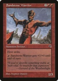 Sandstone Warrior - Tempest - Magic: The Gathering card