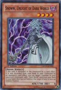 Snoww, Unlight of Dark World - Structure Deck: Gates of the Underworld - YuGiOh card