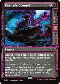 Demonic Counsel (Showcase) - Duskmourn: House of Horror - Magic: The Gathering card