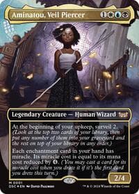 Aminatou, Veil Piercer (Borderless) - Commander: Duskmourn: House of Horror - Magic: The Gathering card