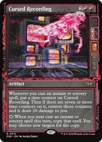 Cursed Recording (Showcase) - Duskmourn: House of Horror - Magic: The Gathering card