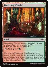 Bleeding Woods - Duskmourn: House of Horror - Magic: The Gathering card