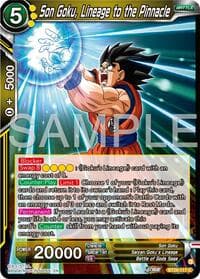 Son Goku, Lineage to the Pinnacle - Ultimate Advent - Dragon Ball Super: Masters card