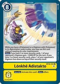 Lonkhe Adistakto - Xros Encounter - Digimon Card Game card