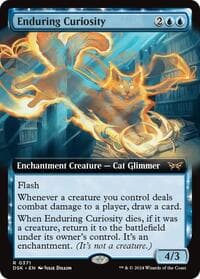 Enduring Curiosity (Extended Art) - Duskmourn: House of Horror - Magic: The Gathering card