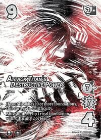 Attack Titan's Destructive Power (Alternate Art) (Prerelease) - Attack on Titan: Battle for Humanity - UniVersus card