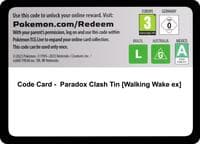 Code Card - Paradox Clash Tin [Walking Wake ex] - Miscellaneous Cards & Products - Pokemon card