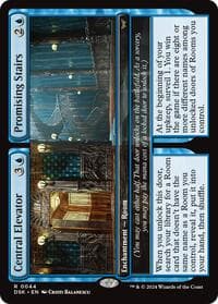 Central Elevator // Promising Stairs - Duskmourn: House of Horror - Magic: The Gathering card