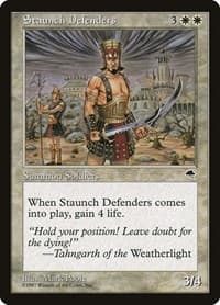 Staunch Defenders - Tempest - Magic: The Gathering card