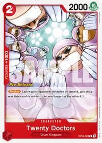 Twenty Doctors - Two Legends Pre-Release Cards - One Piece Card Game card