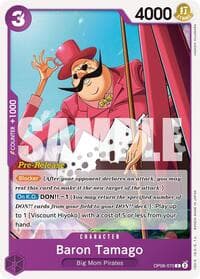 Baron Tamago - Two Legends Pre-Release Cards - One Piece Card Game card