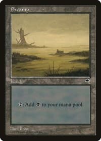 Swamp (River) - Tempest - Magic: The Gathering card