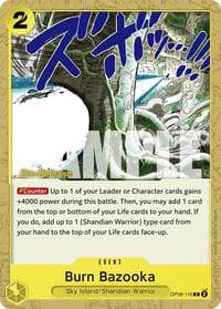 Burn Bazooka - Two Legends Pre-Release Cards - One Piece Card Game card