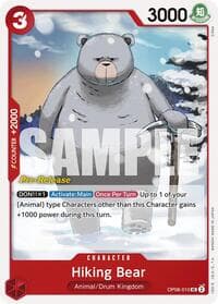 Hiking Bear - Two Legends Pre-Release Cards - One Piece Card Game card