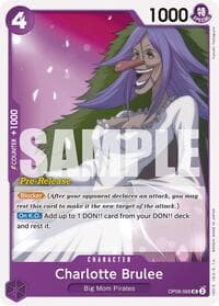 Charlotte Brulee - Two Legends Pre-Release Cards - One Piece Card Game card