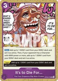 It's to Die For - Two Legends Pre-Release Cards - One Piece Card Game card