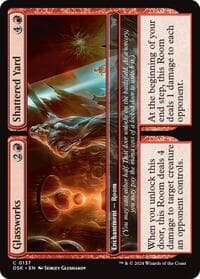 Glassworks // Shattered Yard - Duskmourn: House of Horror - Magic: The Gathering card