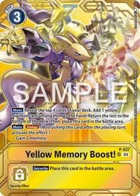 Yellow Memory Boost! - P-037 (Premium Card Collection - Memory Boost! Set) - Digimon Promotion Cards - Digimon Card Game card