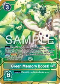 Green Memory Boost! - P-038 (Premium Card Collection - Memory Boost! Set) - Digimon Promotion Cards - Digimon Card Game card