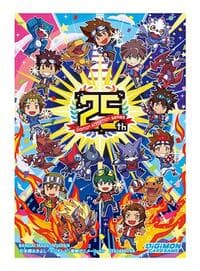 Digimon Card Game Official Sleeves - BANDAI Card Games Fest 24-25 25th Anniversary Sleeves (60-Pack) - Bandai Card Sleeves - Card Sleeves card