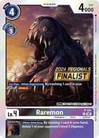 Raremon - P-101 (2024 Regionals Finalist) - Digimon Promotion Cards - Digimon Card Game card