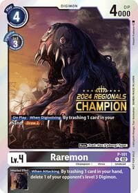 Raremon - P-101 (2024 Regionals Champion) - Digimon Promotion Cards - Digimon Card Game card