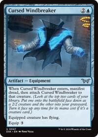 Cursed Windbreaker - Duskmourn: House of Horror - Magic: The Gathering card